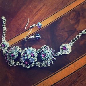 Sterling silver Bracelet with matching airings